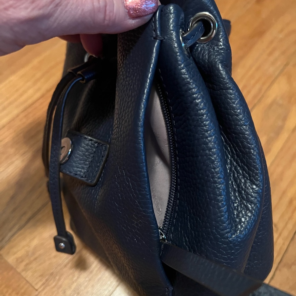 Michael Kors Dark Blue Leather Bag - Picture 9 of 10